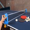 GSE Adjustable Retractable Ping Pong Net & Post. Portable Table Tennis Net & Clamps. Replacement Ping Pong Net for Any Tables (Blue)
