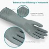 DABOGOSA MAMISON 2 Pairs Rubber Gloves(Grey, L) - Long Rubber Gloves Dishwashing Gloves
