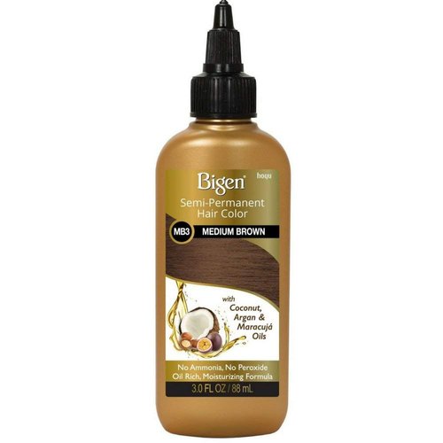 Bigen Semi Permanent Hair Color, MB3 Medium Brown, 3 oz (Pack of 3)