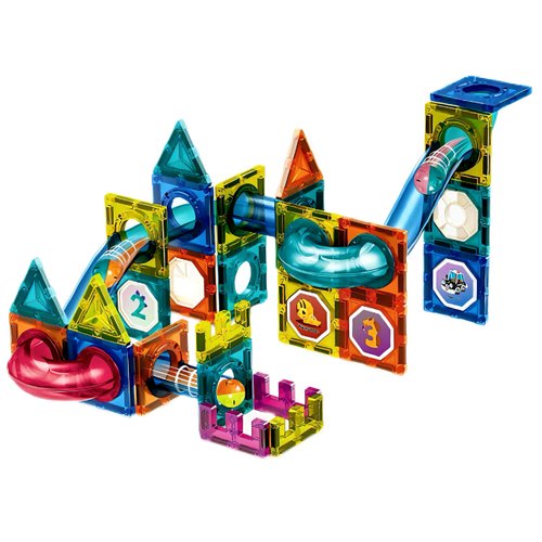 Lreyrous 42PCS Magnetic Tiles Oversize Magnetic Building Blocks for Kids Ages 4-8, Educational Construction Toys for Toddlers 3-5, Birthday Gifts Toys for 3 4 5 6 7 8+Year Old Boys Girls