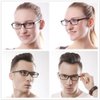 EyeYee Reading Glasses +4.25 Black- Rectangle Full Rim Anti Reflective Mens Womens Eyeglasses Readers Comfortable Stylish Glasses