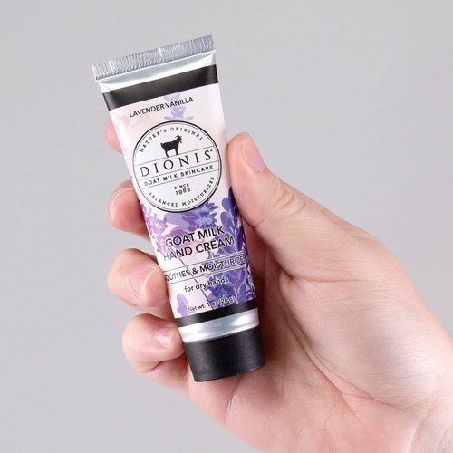 Dionis - Goat Milk Skincare Scented Hand Cream (1 oz) - Made in the USA - Cruelty-free and Paraben-free (Lavender Vanilla)