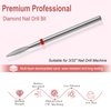 ZIRATONES Diamond Nail Drill Bit, Nail Drill Bits Pro Diamond Cuticle Bits for Nails Nail Buffer Bit Nail Trimer, Under Nail Cleaner Cuticle Remover Nail Prepare, Nail Supplies for Nail Techs(Fine)