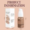 Matte Liquid Full Coverage Foundation, Flawless Soft Matte 24HR Oil Control Full Coverage Foundation Makeup for Women, Long-Lasting Waterproof Full Coverage, 05#Tan(05, Pack of 1)