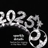 2025 Happy New Year Headband, Glitter Headwear Party Decorations, One Size Fits Most (2025)