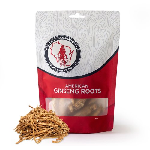 Dairyland American Ginseng Roots Prongs - 4 oz Pack of Wisconsin Ginseng Root - Non-GMO, Gluten Free Whole Ginseng - Use This Herbal Supplement in Soup, Tea, Congee