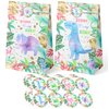 HaPiBiDesign Girls Dinosaur Birthday Party Favors, Pink Dino Party, Girls Dinosaur Theme Birthday Party Supplies (DINOSAUR BAGS)