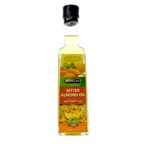 Hemani Bitter Almond Oil 250mL (8.5 FL OZ) - Aromatherapy and Skincare - External USE only
