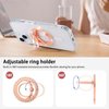 Omio Magnetic Phone Ring Holder Compatible with MagSafe, Bling Magnetic Phone Grip Stand with Sparkling Diamond Removable Accessories Phone Grip Ring for iPhone Pro Max 16/15/14/13/12, Rose Gold