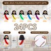 URSKYTOUS 24Pcs Mini Jesus Figurine Bulk Little Jesus Figures Toys Tiny Religious Doll to Hide and Seek Christ Religious Party Favors Savior Jesus Love You for Sunday School Easter Eggs Baptism Gift
