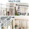Amazer Plastic Shower Curtain Hooks, Shower Curtain Hooks Rings, Double Shower Curtain Hooks, Shower Hooks for Shower Curtain, White Shower Curtain Hooks for Curtain&Liner Bathroom- 12 Pcs