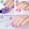 Color Changing Gel Nail Polish Set for DIY Manicure Nail Art, Blue Gel Polish High Gloss Shine Purple Nail Polish, Quick Dry Gel Nail Polish Without UV Lamp (4 Colors Set 7ml)