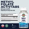 KAL Methyl Folate 800 mcg DFE, 5-MTHF Active Form Vitamin B9, Folic Acid Supplement, Heart Health, Prenatal, Mood and Brain Support, Fast Dissolving ActivTab, 60-Day Guarantee, 90 Servings, 90 Tablets