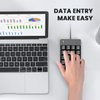 Wired Number Pad, USB Numeric Keypad 19 Key Number Keypad Keyboard for Laptop PC Computer Notebook, Big Print Letters - Black