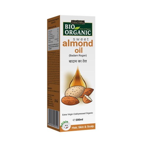 Indus Valley Remedies Pure, Natural ColdPressed Sweet Almond Oil for Hair & Skin (No Mineral Oil & Sulphate) 200ml
