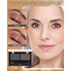 Waterproof Eyebrow Powder Kit-2 Colors Eye Brow Powder Tinted Palette Long Lasting, Dark Grey/Dark Brown Brow Filler Defined&Sculpt Natural Eyebrow Contour Makeup Sparse Brow with Brow Brush &Razor-04