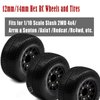 Rcarmumb 4pcs Rc Truck Tires,12mm/14mm Hex RC Wheels and Tires for 1/10 Slash 2WD 4×4 4wd,Arrm1a Senton Axia1 Redcat Rc4wd Hex Detachable Replacement Snow Tires Desert Tires,Black