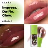 Lamel Dazzle Glow Crystal Clear Lip Gloss - Hydrating Lip Gloss - Non Sticky Lip Gloss - Colored Lip Gloss - Lip Gloss Color - Mini Lip Gloss - Moisturizing Lip Gloss - №408 Cherry Cola