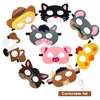 CiyvoLyeen Farm Animal Party Masks Barnyard Animal Felt Masks for Petting Zoo Farmhouse Theme Birthday Party Favors Kids Costumes Dress-Up Party Supplies(12 Pieces)