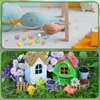 Liliful 48 Pcs Mini Resin Dinosaur Figures Small Dinosaur Tiny Dinosaur for Mini Garden Micro Landscape Aquarium Home Decoration Dinosaur Outdoor Party Favors (Classic)