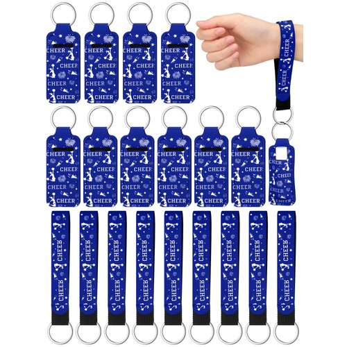 MotiMind 24 Pcs Cheer Lipstick Holder Keychains Lanyard Set Cheer Teams Gifts Cheerleaders Party ...
