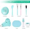 Face Mask Mixing Bowl Set, Facial Mask Mixing Tool Kit with Plastic Mask Bowl Silicone Mask Brushes Measuring Cup Stick Spatulas Facial Sponge (10PCS)
