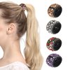 Pack of 4PCS Rhinestone Hair Claw Clips for High Ponytail, Hair Cuff Holder Hair Claw Cuff Clips for Women Long Hair （Style B）