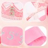 CUBACO Birthday Crown Headband Birthday Girl Crown and Sash, Birthday Girl Headband Princess Pink Crown 5 Year Old Girl Gift Outfit Birthday Decorations,Suitable for Party Favors Decorations