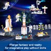 Interstellar Space Exploration Shuttle Toys for 6, 7, 8, 9, 10+ Year Old Kids Girls Boys, STEM Projects Rocket Spaceship Building Toy Kit with 4 Astronauts, Kids Creative Play Birthday Gifts, 415 PCS