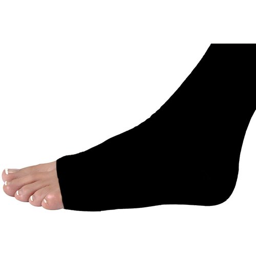 JOBST Relief Compression Stockings 20-30 mmHg Thigh High Silicone Dot Band Open Toe Black Medium