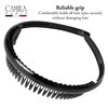 Camila Paris AD110 French Headband for Women, Black, Strong Hold Grip Women's Hair Band, Very Flexible, No Slip and Durable Styling Girls Hair Accessories, Made in France