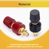 MARSTEK 8PCS 1/4" Pure Brass Junction Posts,M6 Screws Remote Battery Connector Terminal - Perfect for Welding Machines and Voltage Stabilizers (Red & Black)