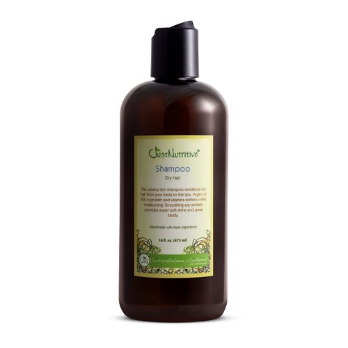 Just Nutritive Dry Hair Shampoo | Natural Shampoo for All Hair Types | Moisturizing Shampoo for Men and Women | Intensive Hydrating Hair Cleanser | Dry Hair Treatment 16 Fl Oz