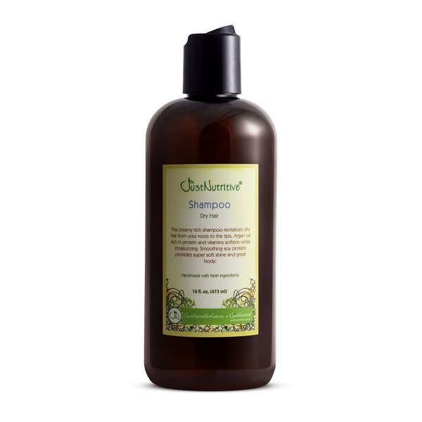 Just Nutritive Dry Hair Shampoo | Natural Shampoo for All Hair Types | Moisturizing Shampoo for Men and Women | Intensive Hydrating Hair Cleanser | Dry Hair Treatment 16 Fl Oz