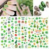 St. Patrick’s Day Nail Stickers 3D Self-Adhesive Shamrock Nail Art Stickers Clover Irish Green Dwarf Gold Hat Design St Patricks Day Nail Decals Nail Art Supplies for Women Acrylic Nails Decorations
