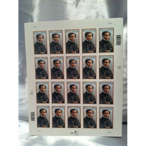 Houdini 37 Cent Pane of 20 Postage Stamps Scott 3651 By USPS