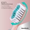 AquaSonic Icon Replacement Brush Heads | Compatible with AquaSonic Icon Toothbrush | 2 Brush Heads | for Normal & Sensitive Teeth (Blush)