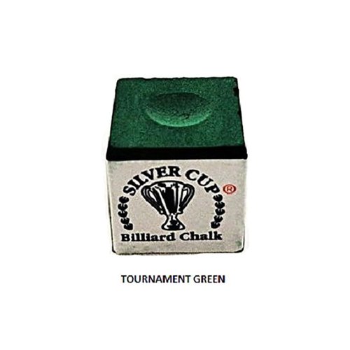 Silver Cup Set of 6 Green Billiard Pool Cue Chalk