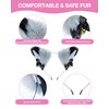 CEDAR BRIGHT Fox Cat Ears Anime Cosplay - Animal Wolf Headwear, Halloween Headband,Headpiece Costume Accessories with Bells (Gray)