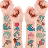 96 PCS Funny Ocean Dolphin Temporary Tattoos Sticker Blue Under The Sea Animal Fish Dolphin Birthday Party Decorations Supplies Favors Gifts Boys Girls Baby Shower Cute Tattoo School Reward Themed