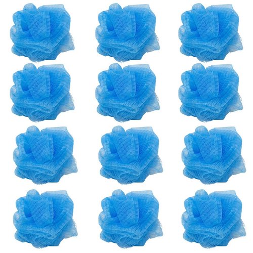 Loofah Lord 12 Blue Bath or Shower Sponge Loofahs Pouf Mesh Wholesale Bulk Lot