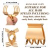 Kacctyen 6 Pcs Mini Metal Hair Clips and Claws for Women - Tiny Non-Slip Jaw Clips, Hair Pins and Accessories in Black, Gold, Silver