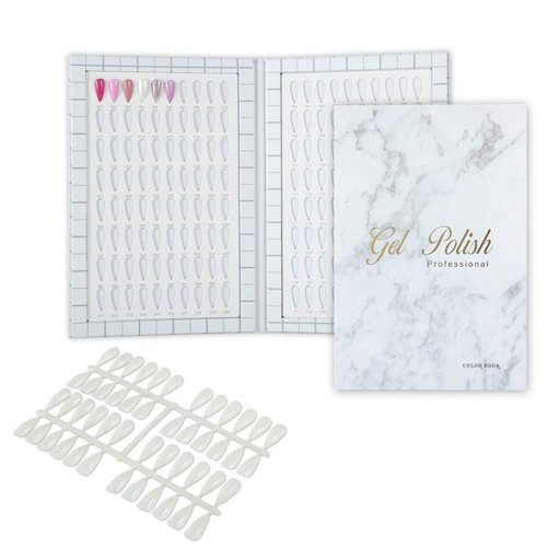 NMKL38 160 Nail Color Display Book Chart with 240 Nail Tips UV Gel Polish Color Card Board Salon Tools (A04)