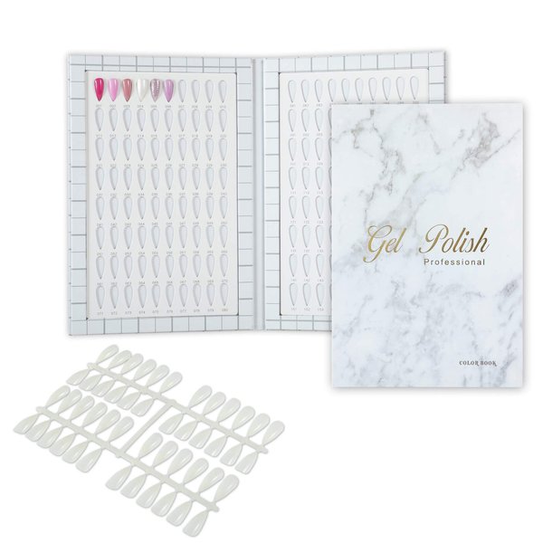 NMKL38 160 Nail Color Display Book Chart with 240 Nail Tips UV Gel Polish Color Card Board Salon Tools (A04)