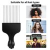 Lusofie 2Pcs Metal Hair Comb Picks for Black Curly Hairstyling - Afro Pick for Men and Women