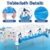 Winrayk 145Pcs Shark Birthday Party Decorations Supplies for Kids Boys, Shark Balloon Garland Arch Birthday Backdrop Tablecloth Star Balloons, Ocean Themed Party Decorations Shark Birthday Decorations