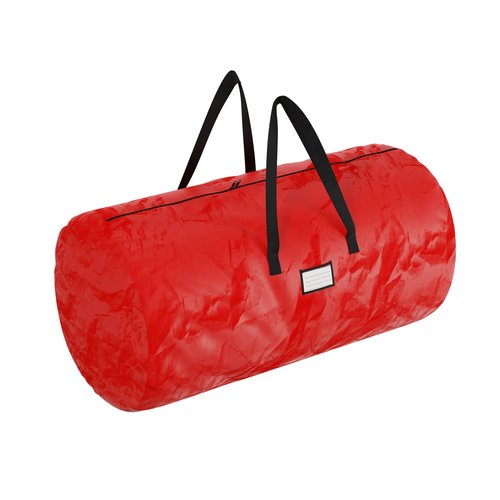 Christmas Tree Storage Bag - Polypropylene Tote with Zipper for Holiday Decorations, Inflatables, Garland and 12-Ft Artificial Trees by Elf Stor (Red)
