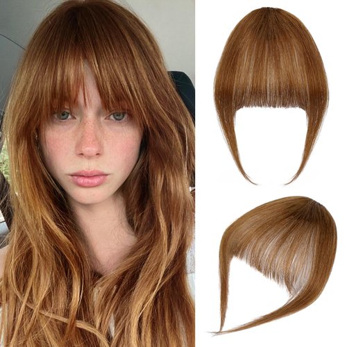 Bangs Hair Clip in Bangs-100% Human Hair Clip On Bangs Fake Bangs Clip in Bangs Real Human Hair B...