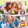 Kids Camera, Toddler Digital Camera for Ages 3-12 Girls, Christmas Birthday Gifts, Kid Selfie 1080P HD Video Camera with 32GB SD Card, Portable Toy for Toddler with Cartoon Sort Silicone Cover (Pink)