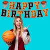 PANRRPERS Basketball Happy Birthday Banners，Basketball Themed Party Decorations，Basketball Slam Dunk Garland Birthday Party Bunting Sign for Kids Teenagers Boys Men